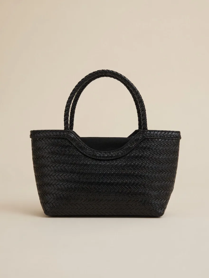 Bolso Trenzado Mini Negro