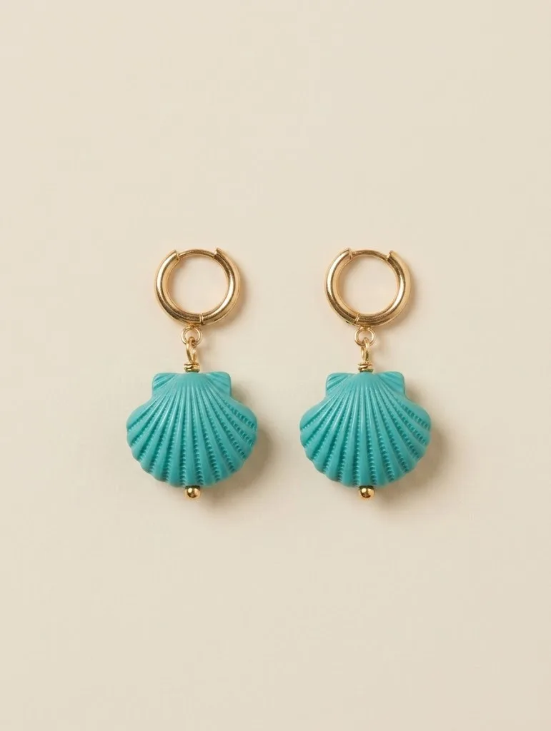 Pendientes Cerámica Concha