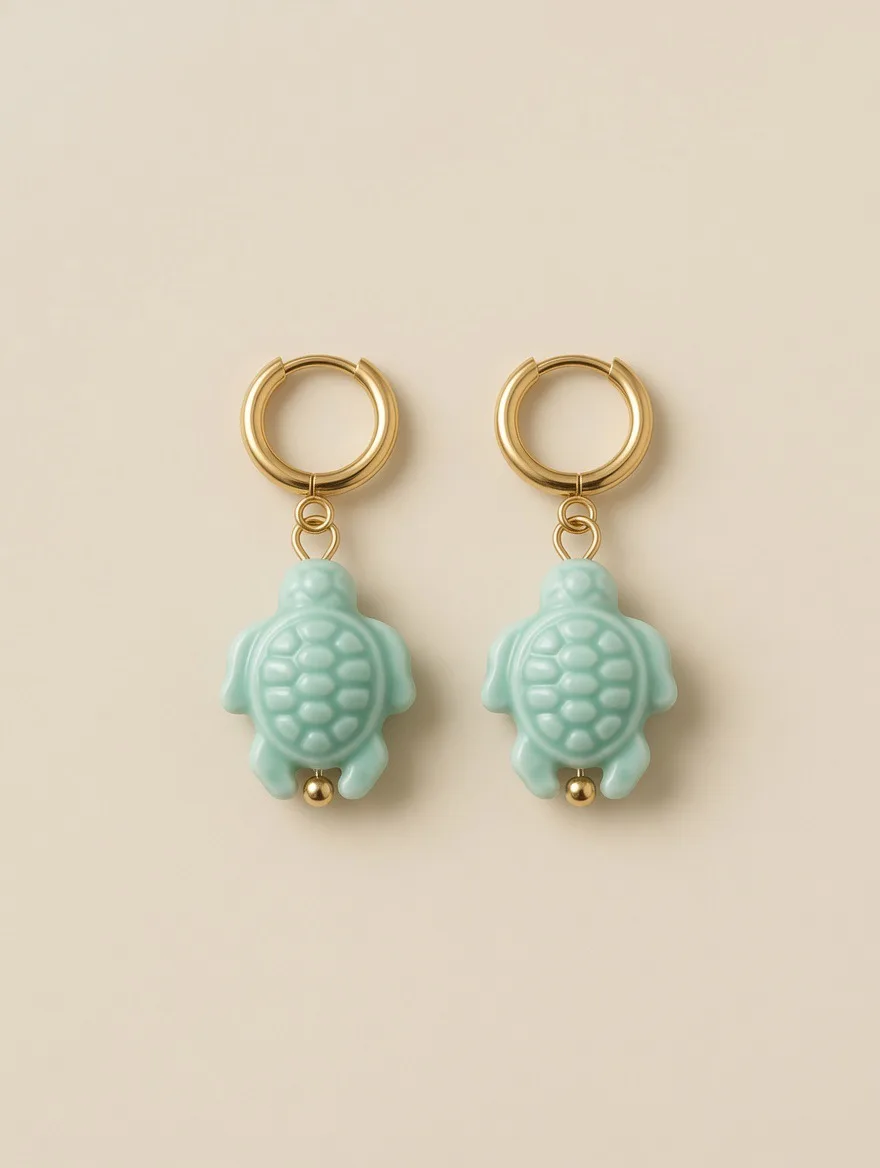 Pendientes Cerámica Tortugas